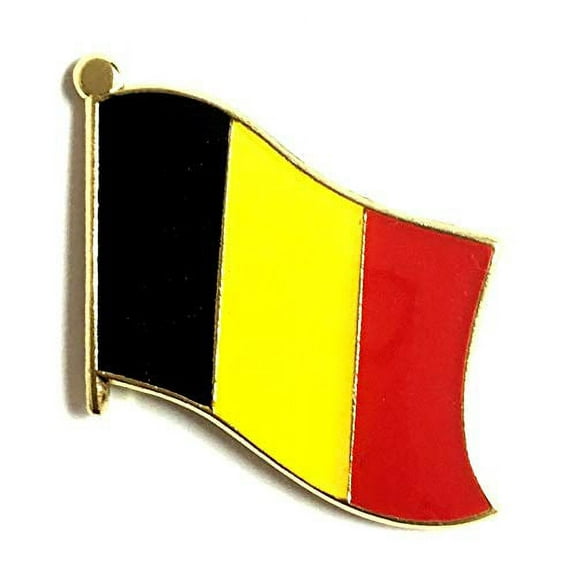 Wholesale Pack of 50 Belgium International Single Flag Lapel Pins, 50 Belgian Enamel Tie & Hat Pin Badges with Over 100 Countries Available