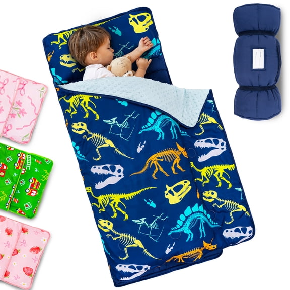 Primlect Nap Mat, 55" x 22", Portable Sleeping Bag with Removable Pillow, Easy to Roll & Store