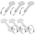thumbnail image 3 of 6 Pcs Shopping Cart Tokens Keychain Quarter Ring Trolley Keyring, 3 of 8