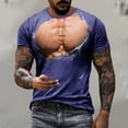 thumbnail image 5 of YFNNUP Mens Short Sleeve T-Shirt Trendy 3D Creative Print Crewneck Graphic Tees Summer Muscle Print Workout Shirts, 5 of 5