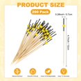 thumbnail image 3 of Uxcell 200-Pack Palillos de Cóctel, Palillos de Bambú Elegantes de 4.7 Pulgadas para Barbacoa [Negro + Amarillo, Perla], 3 of 6