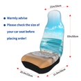 thumbnail image 4 of Sikiie Sunny Ocean Waves Car Seat Protector 2 Pack Car Seat Cushion Mat, Car Seat Covers for SUV, Truck, Van, 4 of 7