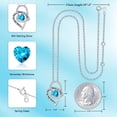 thumbnail image 2 of Turandoss Love Heart Pendant Necklace for Wome, 925 Sterling Silver Birthstone Necklace Jewelry Anniversary Valentines Day Gifts for Her Mothers Day Birthday Gifts for Women Mom Wife Girlfriend, 2 of 7