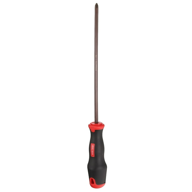 Destornillador Phillips PH2 Uxcell #2 12.6" Destornilladores Magnéticos 4.72" Acero Aleado S2 Tratado Térmicamente con Mango Ergonómico para Reparaciones de Hágalo Usted Mismo, Marrón Rojo