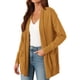thumbnail image 2 of Suéter PRETTYGARDEN Cardigan Largo Amarillo XL con Bolsillos, 2 of 5