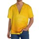 thumbnail image 1 of Balery Yellow Lemon Camisa Casual de Manga Corta con Botones para Hombre, Texturizada, Estilo Cubano, para Playa, Verano-XX-Large, 1 of 5