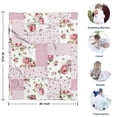 thumbnail image 4 of Pioneer Flower Floral Print Pattern Blanket,Comfortable Soft Lamb Wool Throw Blanket,All Season,Warm Lightweight Blankets for Sofa Bed Couch Living Room Chair,30"x40", 4 of 4