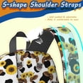 thumbnail image 5 of Sunflower and Cow White Pattern 17" Waterproof Oxford School Backpacks for Teens, S-Shape Padded Straps, for School, Travel, Hiking, Camping, 5 of 5