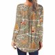 thumbnail image 4 of Pntutb Mujer Casual Navidad Impreso Jersey Cuello Redondo Manga Larga Botones Blusa tops Pntutb Pntutb-5359, 4 of 6
