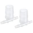 thumbnail image 1 of Unique Bargains 6x20x6mm OD PP Reducing Barb Hose Fitting Tee T Shape 3 Way Pipe Connector, Translucent 2 Pack, 1 of 5