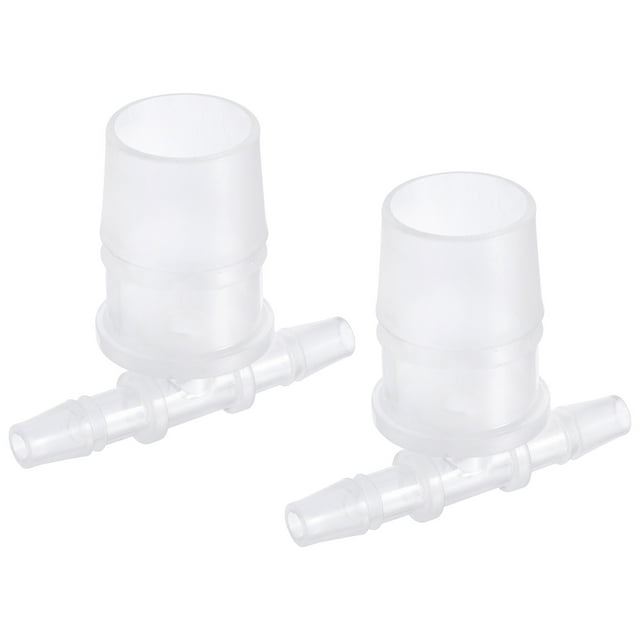 Unique Bargains 6x20x6mm OD PP Reducing Barb Hose Fitting Tee T Shape 3 Way Pipe Connector, Translucent 2 Pack