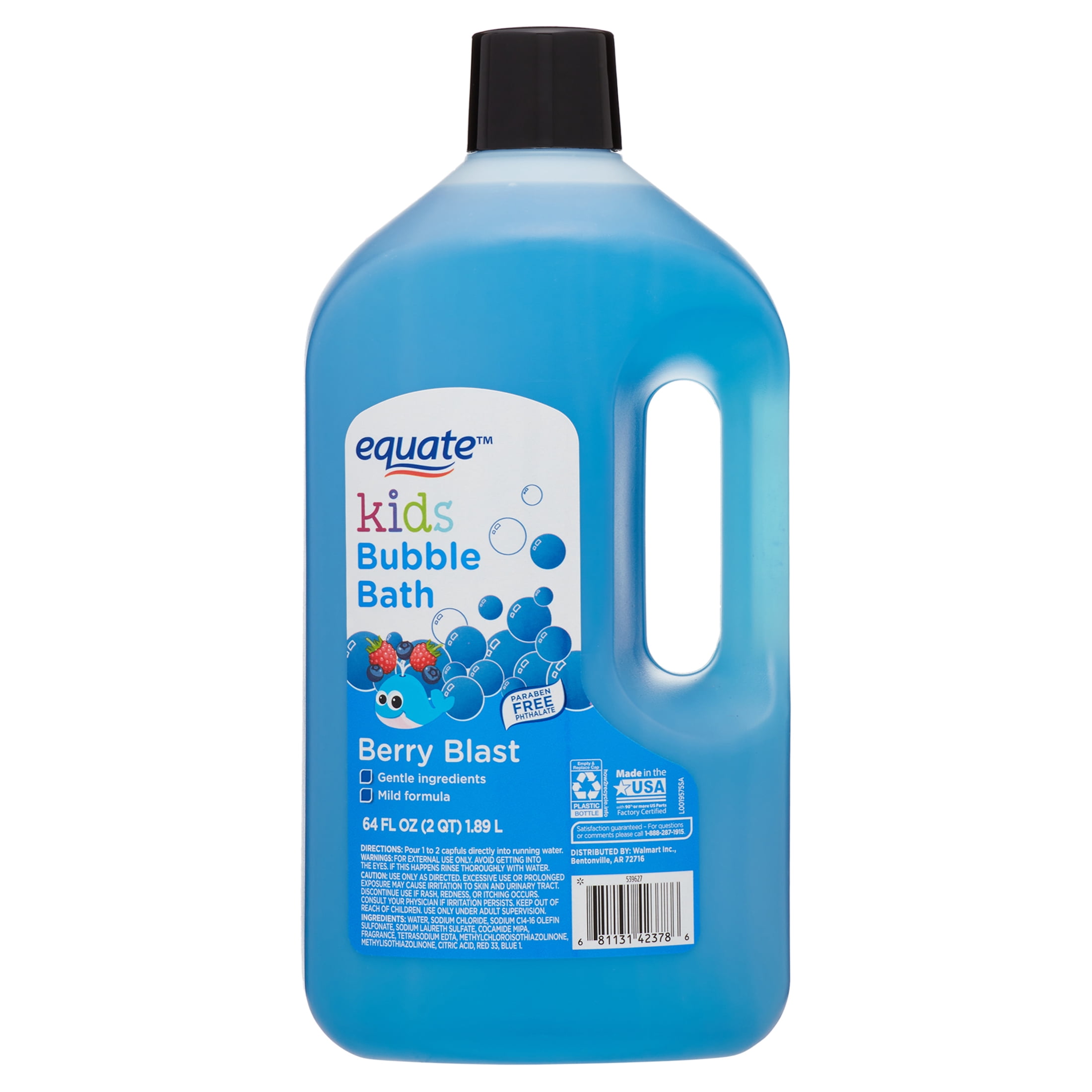 Equate Kids Bubble Bath, Berry Blast, 64 fl oz