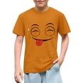 thumbnail image 2 of Auroural Shirts for Toddler Girls Size 4/5 Kids Boys Girls Solid Color Funny Expression Print Short Sleeve Loose Comfortable T-Shirt Top Boys Summer Shirts, 2 of 6