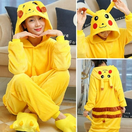 

CoCopeanut Animal Kigurumi Cartoon Onesies Adults Teenagers Women Pajamas Funny Flannel Warm Soft Overall Onepiece Night Home Jumpsuit