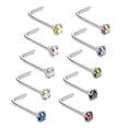 thumbnail image 4 of 10pcs Chic Ronda 1.5mm-3mm CZ Anillo de acero inoxidable de cristal en Sunnimix aros de cabeza, 4 of 6