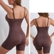 thumbnail image 4 of Faja de una pieza con cuello en V, control de barriga, cintura del muslo, adelgazante, traje moldeador de cuerpo para mujer, café XXL/XXXL, 4 of 7