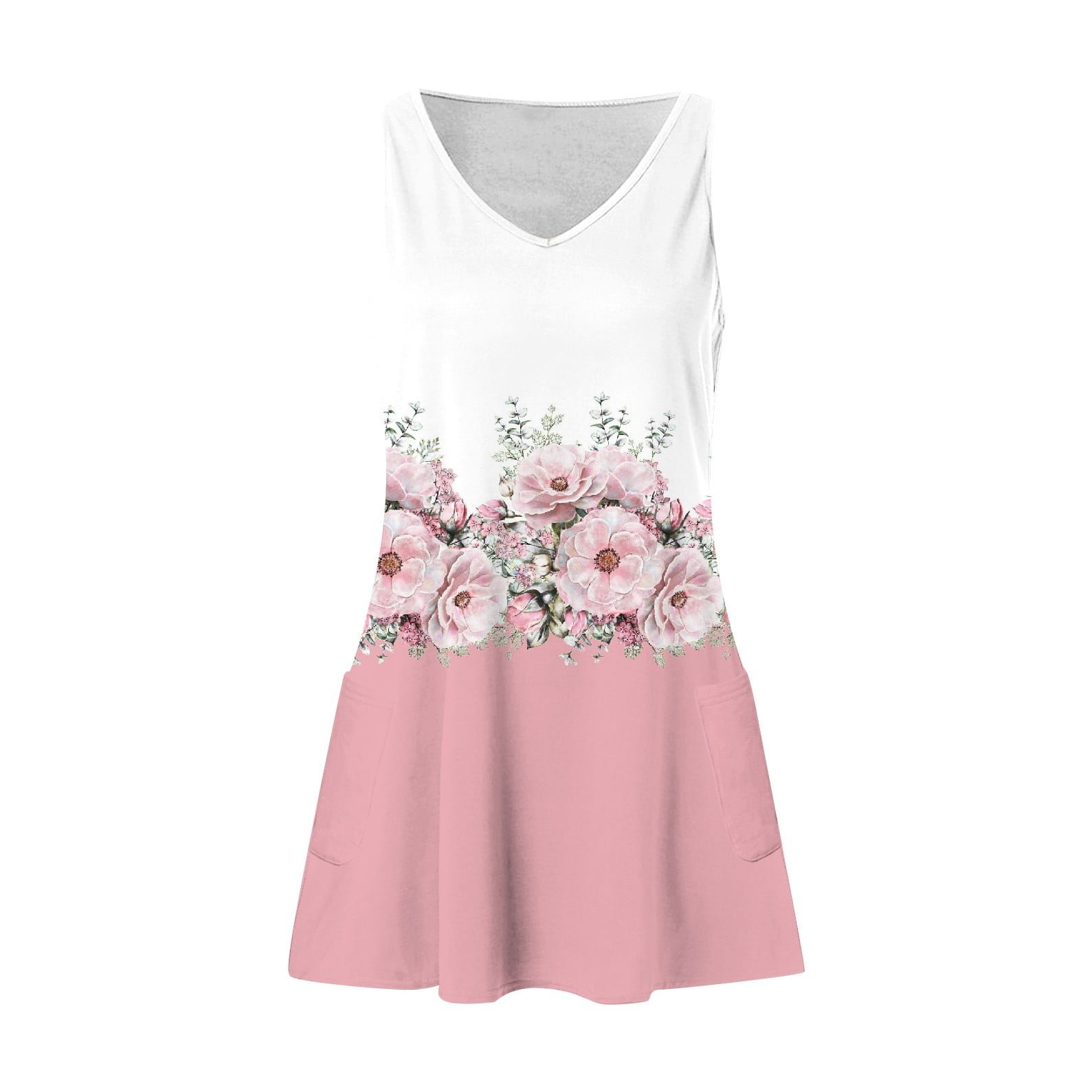 strapless open back dress Let's Flamingle Dress – Rosey Posey Pawtique main image 1
