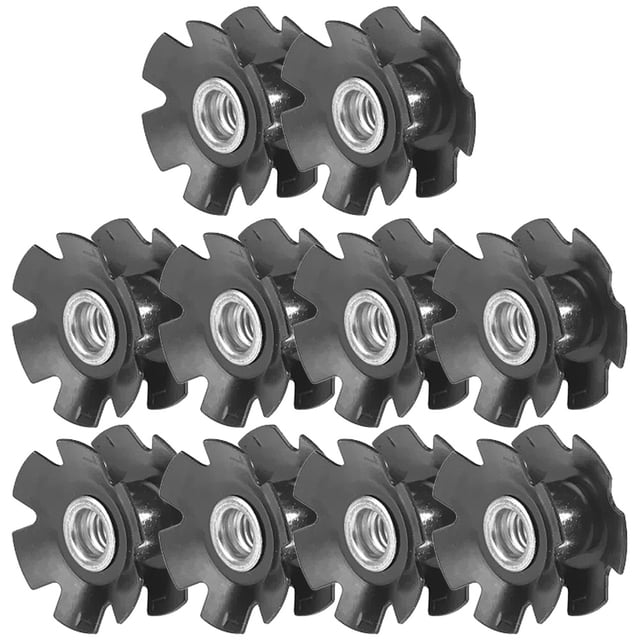 COOPHYA 10Pcs Compact High Strength Bike Fork Mount Alloy Black Flower Design for Cyclists