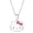 Fuschia Crystal, variant on Sanrio Hello Kitty Enamel and Red Crystal Pendant - 18'' Chain,Officially Licensed
