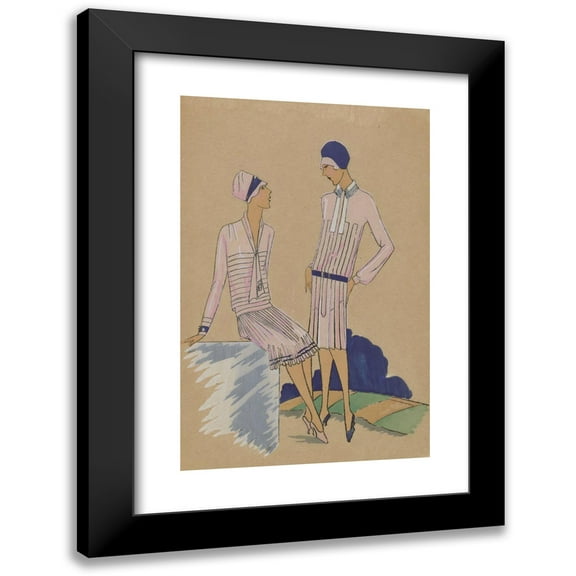 Anonymous 11x14 Black Modern Framed Museum Art Print Titled - Creations Jean Patou - by the Way (1927)