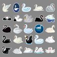 thumbnail image 5 of 50 pegatinas de cisne, bonitas pegatinas impermeables de cisne blanco y negro para botella de agua, monopatín, bicicleta, portátil, estuche de viaje, equipaje, guitarra, ordenador, pegatinas de vinil JAMW Sencillez, 5 of 5