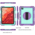 thumbnail image 4 of Casetego for iPad Pro 11 Inch 2024 Case,M4 (5th Generation) Case with Pencil Holder Shockproof Case with 360°Rotating Hand Strap & Stand,Purple Green, 4 of 8