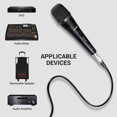 thumbnail image 2 of Dynamic Karaoke Microphone for Singing with 16.4ft XLR Cable, Metal Handheld Mic Compatible with Karaoke Machine/Speaker/Amp/Mixer for Karaoke Singing, Speech, Wedding and Outdoor Activity, 2 of 7