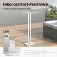 thumbnail image 5 of KES Freestanding Towel Rack with Marble Base, 37" H Standing Towel Racks for Bathroom Fits Large Bath Towels, 18/8 Stainless Steel Polished, 5 of 10