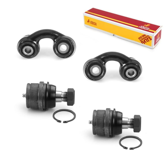 Metrix Premium Chassis Parts - 4 PC L/R Front Sway Bar Stabilizer End Link & L/R Front Lower Ball Joint Kit Fits 1992-1996 Ford Bronco, Replacement K700053, K700054, K8195T