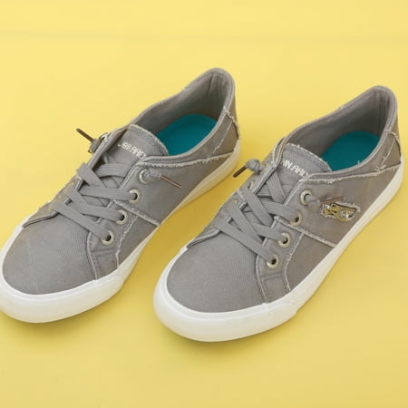 JENN ARDOR Women s Canvas Sneakers Low Top Slip-on Classic Casual Shoes Flats