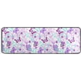 thumbnail image 5 of SKYSONIC 2'X6' Spring Purple Butterfly Runner Rug with Rubber Backing, Ethnic Flowers Non Slip Entryway Rug Runner Washable Soft Area Rug Carpet for Hallway Bedroom Kitchen Decor, 5 of 6