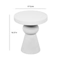 thumbnail image 3 of Lupita White Side Table, 3 of 6