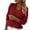 Red, variant on Tops for Women Trendy V-Neck Feather Shape Long Sleeve Fashion Womens formal Shirts,Black,M