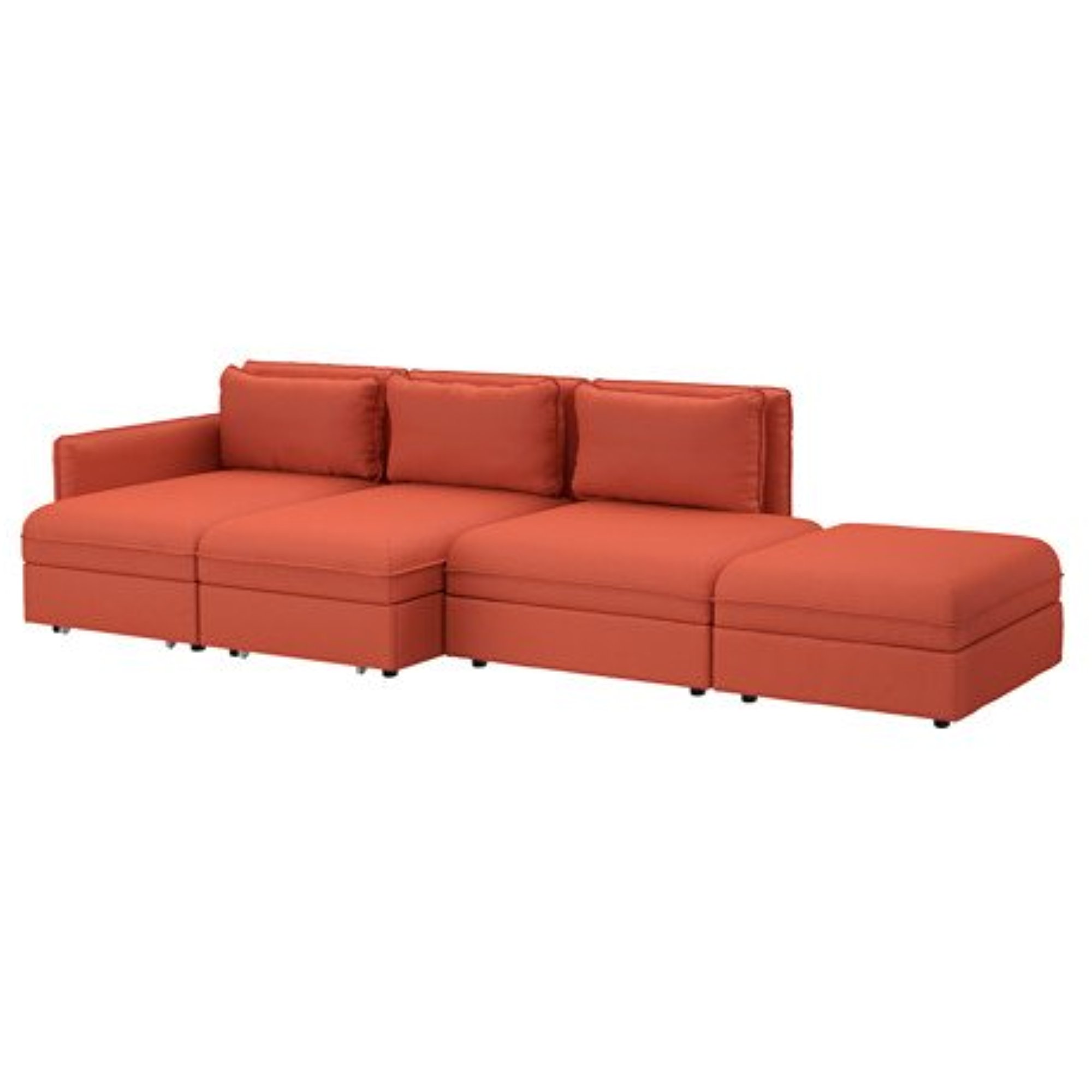 Ikea Sleeper sectional, 4-seat, Orrsta orange 2204.2088.62