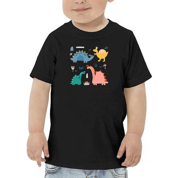 Colorful Dinos T-Shirt Toddler -Image by Shutterstock, 4 Toddler