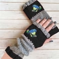 thumbnail image 1 of Winter New Ladies Fingerless Knitted Warm Half Finger Wool Gloves, 1 of 4