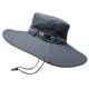 thumbnail image 1 of Sombrero de pesca transpirable de algodón y poliéster, sombrero de ala grande para el sol para hombre, verano, escalada de montaña, gris oscuro, 1 of 12