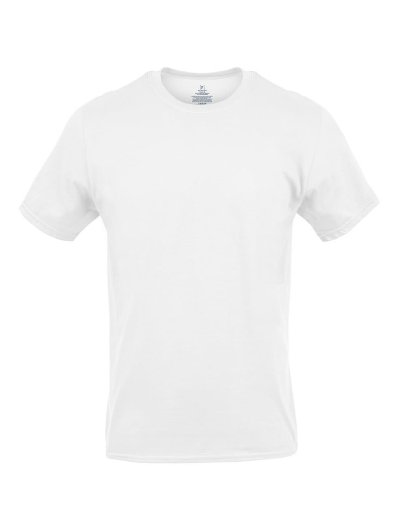 George Men's Cotton Crewneck Tees 3-Pack White Short Sleeve