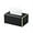 Black, variant on Rectangle Tissue Box Cover PU Leather Tissue Box Holder Facial Napkin Holder Pumping Paper Case Dispenser for Night Stands, Bedroom, Dressers, Desks,Living Room,Office, Car,Hotel, Tabletop (White)