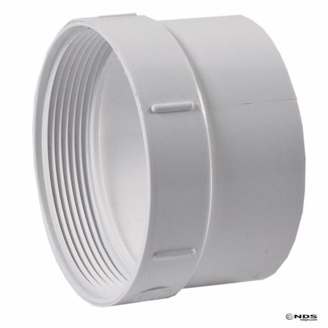 Adaptador de tubos NDS Schedule 35 PVC, 4 cm, espiga x 4 cm FPT, paquete de 1