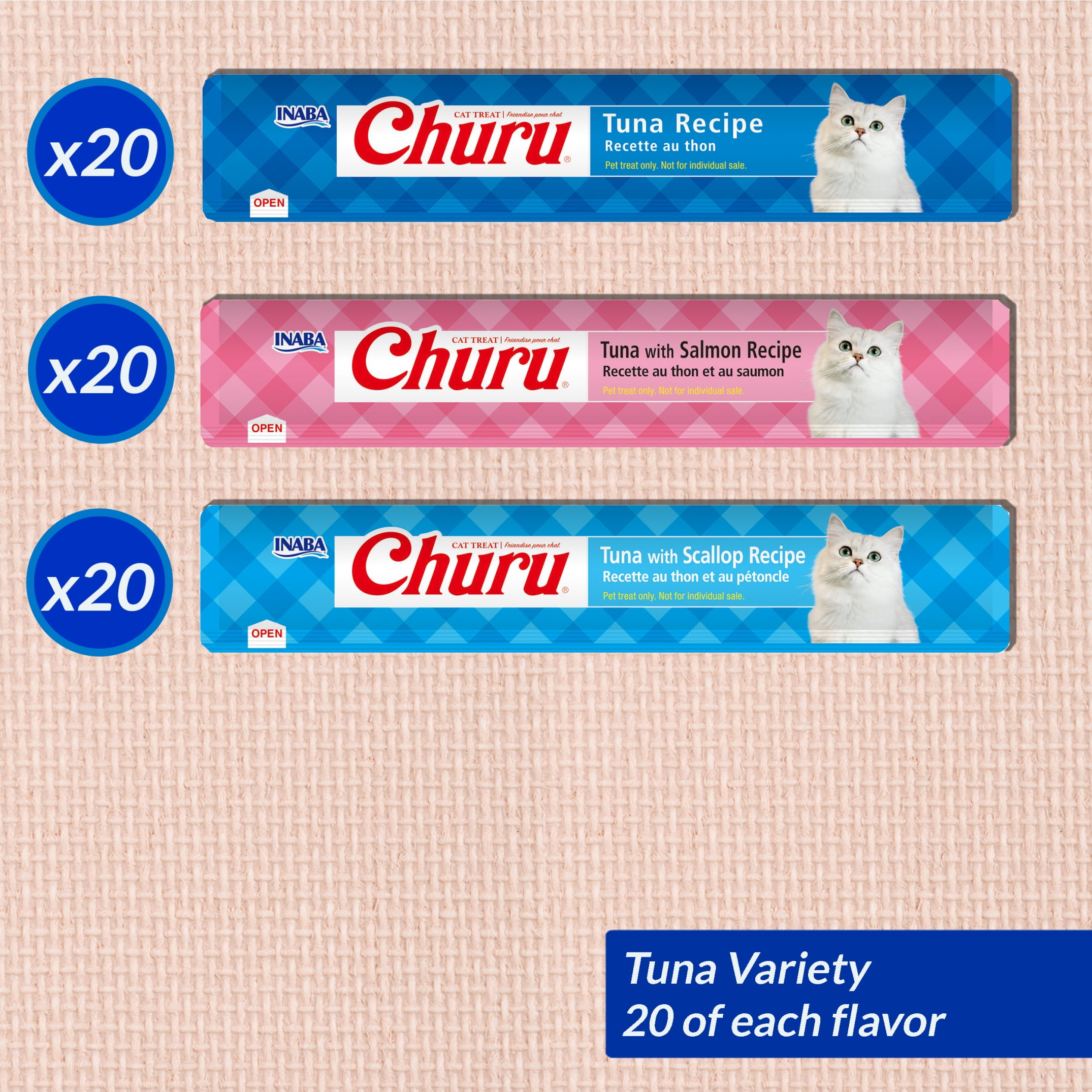 Churu Tuna & Chicken Variety Pack 60 Tubes - Walmart.com