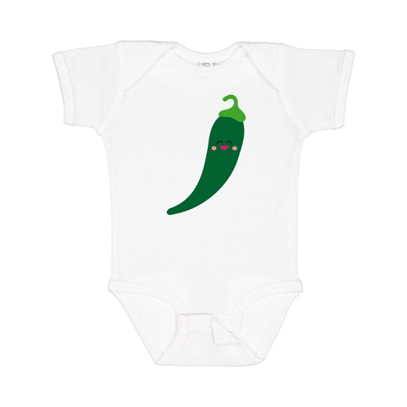 Inktastic Green Chili Pepper Kawaii Boys or Girls Baby Bodysuit