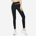 thumbnail image 6 of Womens Color Block Color Matching Tight Height Waist Exercise Yoga Pants Belly Suction Moisture Wicking Perspiration Quick Drying Breathable Running Fitness Pants(XL, Black), 6 of 7