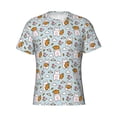 thumbnail image 4 of Vsdgher Carrot Rabbit Print Men's Dry Fit Mesh Athletic Shirts Moisture Wicking Tennis T-Shirt Tops, 4 of 9