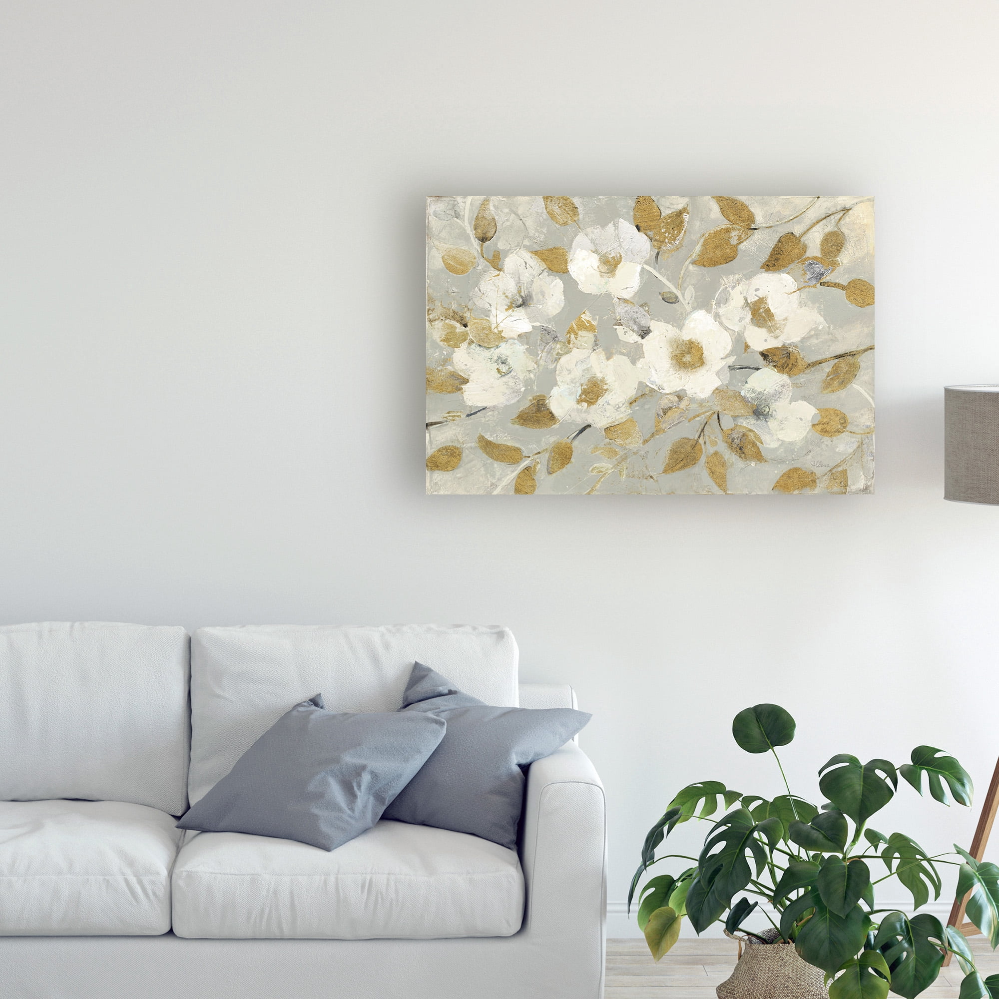 Trademark Fine Art 'Fading Spring Gray And Gold' Canvas Art by Albena Hristova