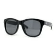thumbnail image 2 of Kush Dark Mens Round Horn Rim Sport Plastic Retro Sunglasses Shiny Black - Black, 2 of 4