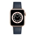 thumbnail image 3 of WFEAGL Genuine Leather Business Replacement Apple Watch Band 42mm 44mm 45mm Dark Blue/Rose Gold, 3 of 6