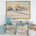 thumbnail image 3 of Designart 'Small VIllage At Evening Covered With Snow' Traditional Framed Art Print, 3 of 4