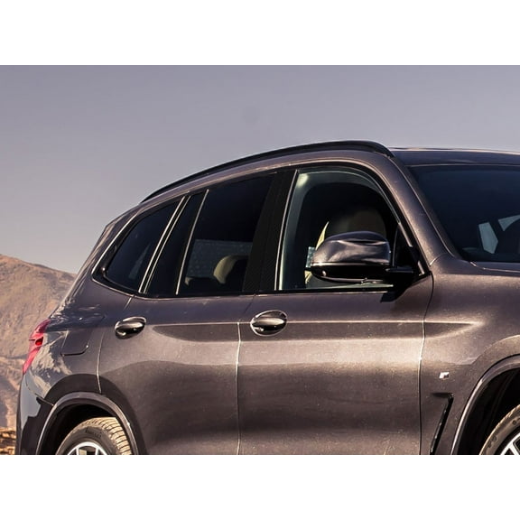 Rvinyl Pillar Post Window Trim Compatible with BMW X3 2018-2024 - Carbon Fiber 3D (Black)