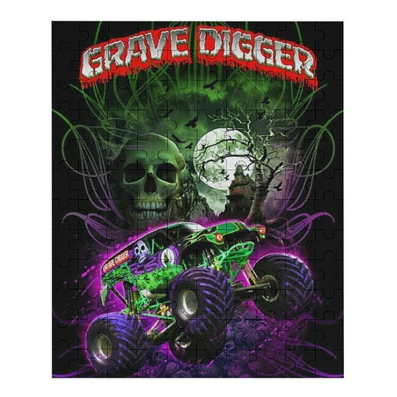 120 PCS Jigsaw Puzzle Monster Truck Jam Wooden Puzzle Challenging Game Fun Artwork For Family Friends Gifts